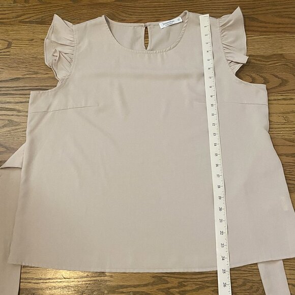 Amazon JASAMBAC Ruffle Sleeve Tie-Waist Blouse, Size XL - Picture 8 of 12